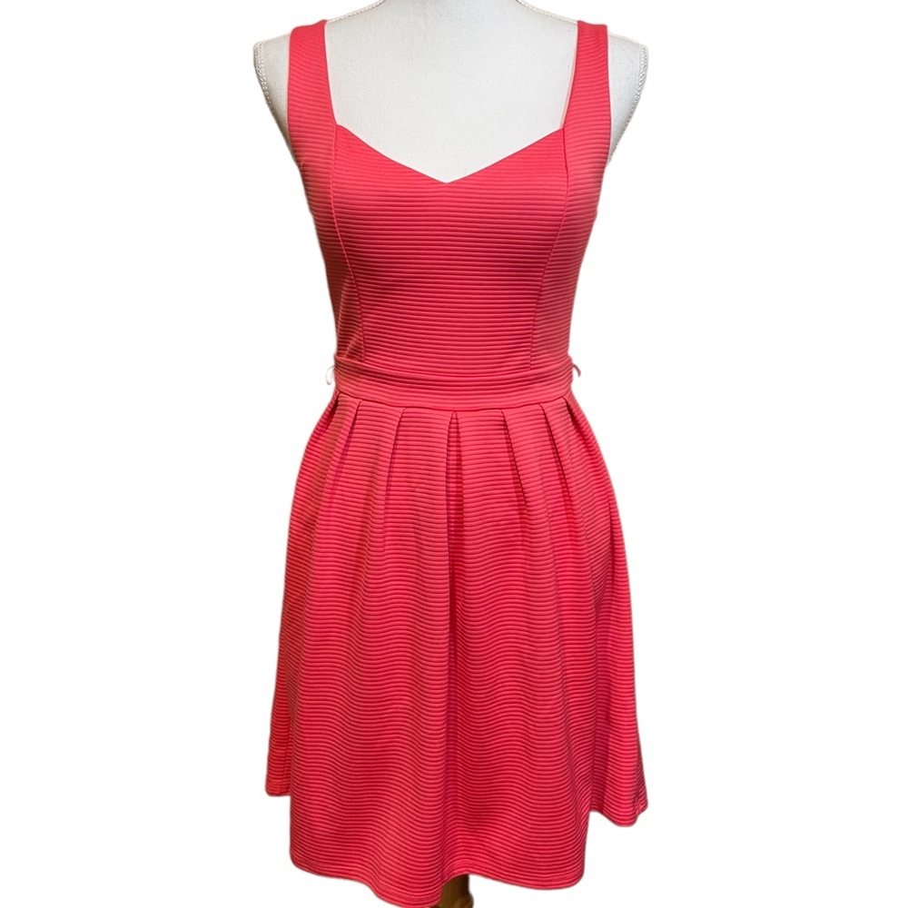NWT Candies Coral Fit and Flare Dress.  Size S
